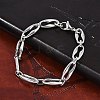 304 Stainless Steel Coffee Bean Chain Bracelets for Women Men BJEW-F488-45P-2