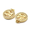 Rack Plating Brass Cubic Zirconia Pendants KK-D026-21G-3