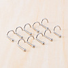 10Pcs 316L Surgical Stainless Steel Round Ball Fishtail Nose Rings WGE39F7-02-1