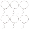12Pcs 304 Stainless Steel Paperclip Chains Bracelets BJEW-SC0001-40-1