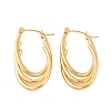 Ion Plating(IP) 304 Stainless Steel Hoop Earrings for Women EJEW-P279-32G-1