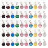 Cat Eye Pendants HJEW-TA0001-02S-2