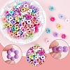 200Pcs Opaque Acrylic Bead Frames TACR-SP0001-17-6