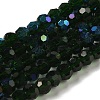 Electroplate Transparent Glass Beads Strands EGLA-A035-T6mm-L10-1