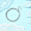 304 Stainless Steel Hollow Cross-Linked Chain Bracelets for Women BJEW-JB12294-01-1