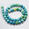 Synthetic Ocean White Jade Beads Strands X-G-L019-8mm-06-3