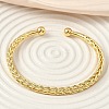 Brass Wheat Chain Cuff Bangles BJEW-F513-05G-1