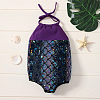 Sparkly Hologram Spandex Mermaid Printed Fish Scale Fabric DIY-WH0304-587B-6