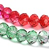 Transparent Painted Glass Beads Strands LS-DGLA-A034-T8mm-A24-4