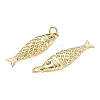 Brass Micro Pave Clear Cubic Zirconia Pendants CU-CBA01AA-28G-2