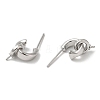 Rhodium Plated 925 Sterling Silver Stud Earring Findings STER-M114-19P-2