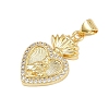 Brass Micro Pave Cubic Zirconia Pendants KK-P323-11U-G01-2