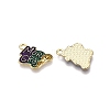 Carnival/Mardi Gras Theme Alloy Enamel & Glitter Powder Pendants ENAM-T020-53I-RS-2