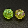 AB Color Plated Flower Electroplated Eco-Friendly Transparent Acrylic Beads X-PACR-I001-M-2