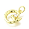 Brass Micro Pave Cubic Zirconia Pendants KK-V007-23G-2