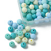 70Pcs Rubberized Style Acrylic Beads MACR-FS0001-71A-3