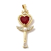 Brass Micro Pave Cubic Zirconia Pendants KK-A296-28G-1
