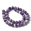 Round Natural Chevron Amethyst Bead Strands G-S380-01A-3