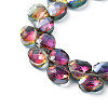 Electroplate Triangle Glass Beads Strands EGLA-A036-11A-HP01-3