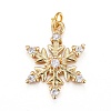 Brass Micro Pave Clear Cubic Zirconia Pendants LS-KK-I674-21G-1