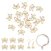 SUPERFINDINGS 16Pcs Brass Micro Pave Clear Cubic Zirconia Links Connectors ZIRC-FH0001-41-1