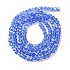 Electroplate Transparent Glass Beads Strands EGLA-A046-01A-17-3