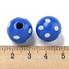 Printed Wood European Beads WOOD-G022-18G-3