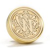 Brass Retro Initials Wax Sealing Stamp AJEW-F045-D23-4