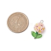 Glass Seed Beaded Flower Pendants PALLOY-MZ00521-01-2