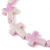 7Pcs 7 Colors Cross Acrylic Beads Stretch Bracelets for Women Men BJEW-JB11434-4