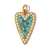 304 Stainless Steel with Rhinestone Pendants RB-A26-06-02-34G-02-1