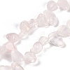 Natural Rose Quartz Nuggets Beads Strands G-B125-A09-01-1