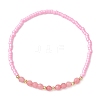 Glass Seed Bead & Dyed Natural White Jade Beads Bracelets for Women BJEW-MZ00311-02-2