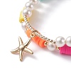 Polymer Clay Heishi Beads Stretch Bracelets Set BJEW-TA00037-5