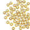HOBBIESAY 50Pcs Rondelle Brass Spacer Beads KK-HY0001-11-1