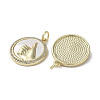 Gesture Theme Brass Micro Pave Cubic Zirconia Pendants KK-G485-18B-G-2