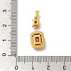 Ion Plating(IP) 304 Stainless Steel Micro Pave Cubic Zirconia Pendants STAS-H228-03G-04-3