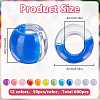 600Pcs 12 Colors Transparent Resin Beads RESI-GO0001-07-2