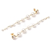 Shell Pearl Tassel Stud Earrings for Women EJEW-JE06195-01-4