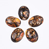 Assembled Synthetic Imperial Jasper and Bronzite  Cabochons G-S329-080H-1