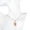Rose Gold Plated Brass Cubic Zirconia Butterfly Pendant Necklaces for Women NJEW-BB00522-02-5