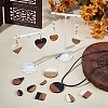 DIY Mixed Shapes Wood Dangle Earring Making Kits DIY-GA0002-63-4