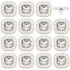 16Pcs 1-Hole Alloy Shank Buttons BUTT-FG0001-30-1