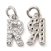Brass Micro Pave Grade AAA Cubic Zirconia Charms LS-ZIRC-P067-11P-R-NR-2