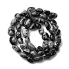 Natural Snowflake Obsidian Beads Strands G-K395-A04-01-3