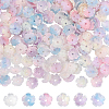 210Pcs 6 Colors Opaque Resin Bead Caps FIND-SC0022-12-1