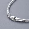 Unisex Brass Snake Chain Bracelets BJEW-BB12548-3