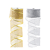 2 Rolls 2 Colors 9M Sparkle Polyester Mesh Ribbon with Paillettes OCOR-PH0005-94-6