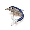 Marine Organism Alloy Rhinestone Brooches JEWB-Z034-03G-03-1