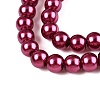 Baking Painted Pearlized Glass Pearl Round Bead Strands HY-Q330-8mm-14-3